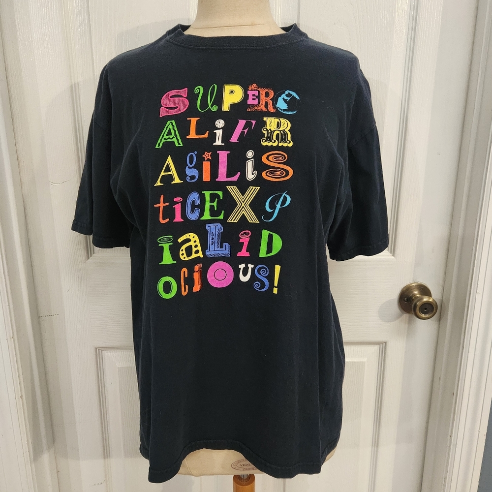 Supercalifragilisticexpialidocious Black Graphic T-Shirt